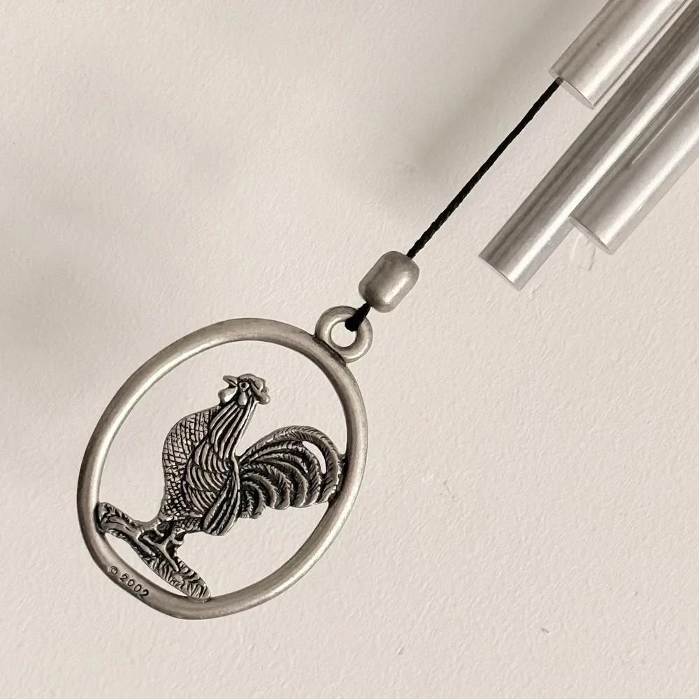 Whispering Winds Fine Pewter Windchimes Rooster Farmhouse 13